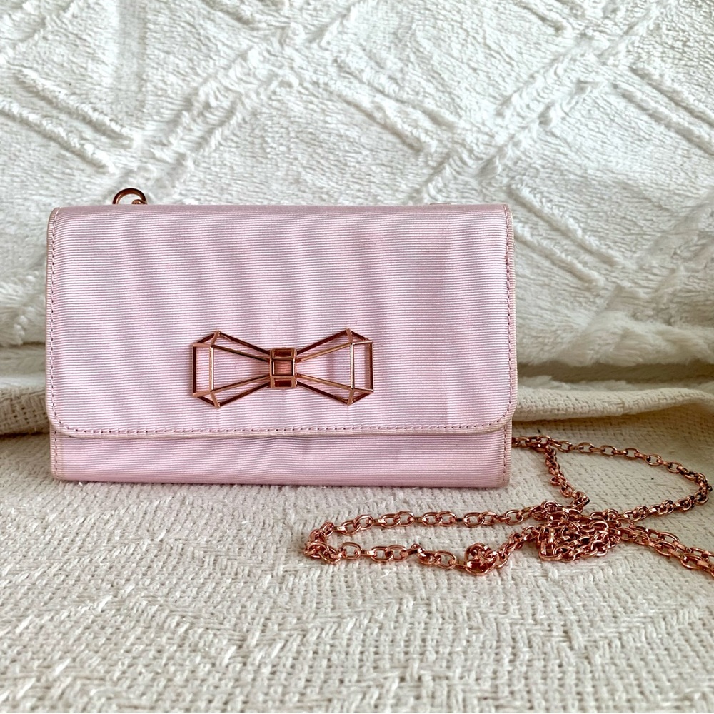 Ted Baker Baby Pink Bow Detailed Crossbody Bag
